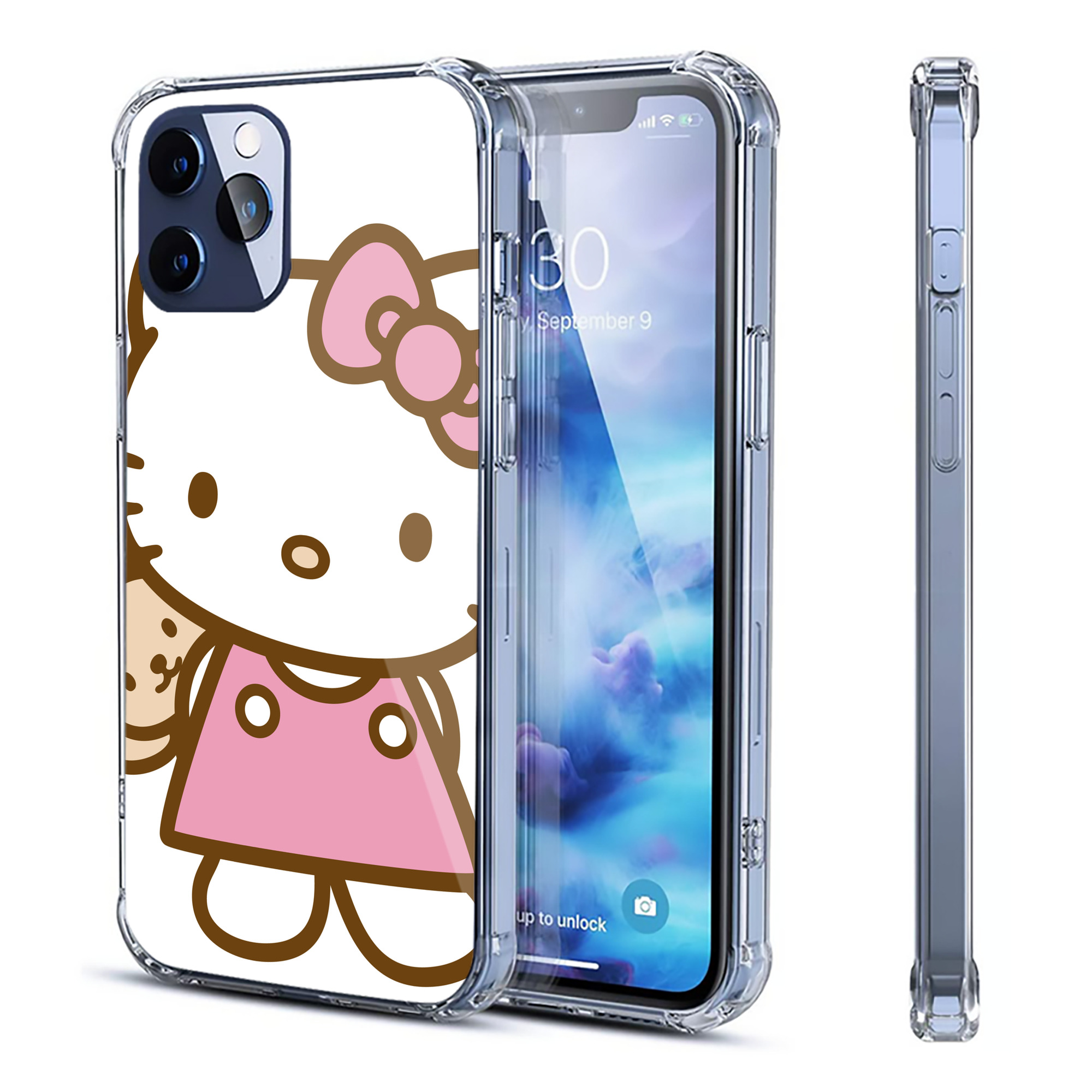 （画像用） Hello Kitty ハローキティ 【iPhone 12シリーズ対応】透明スマホケース（クリアソフトケース）